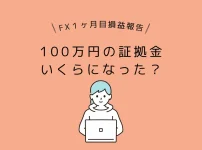 ドル円FX初心者1ヶ月で100万円の証拠金はいくらになったのか