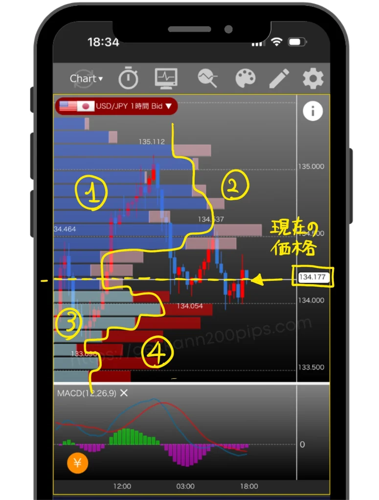 ヒロセ通商FX注文情報スマホ画面