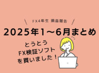 2023年1〜6月FXトレード4年生女性トレーダーとうとうFX検証ソフトを購入しました